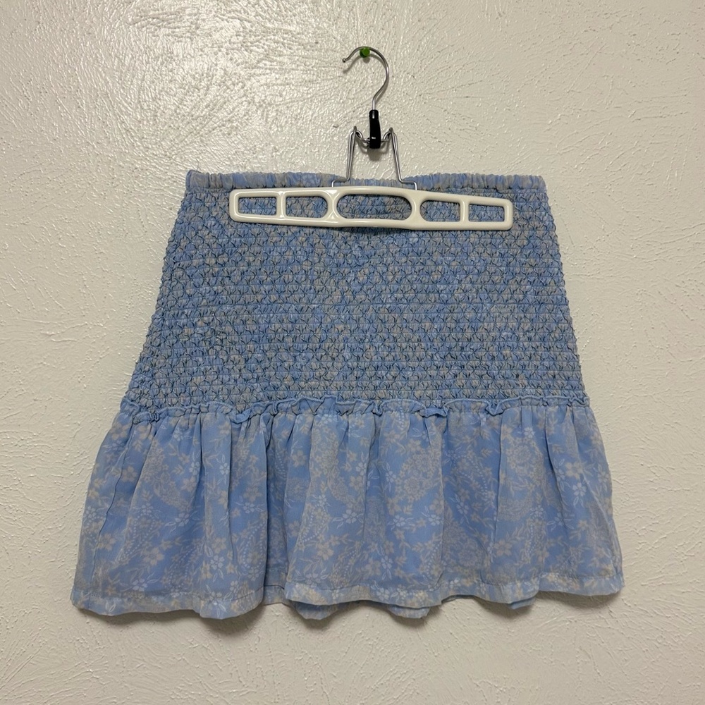 Cotton On Light Blue Smocked Mini Skirt